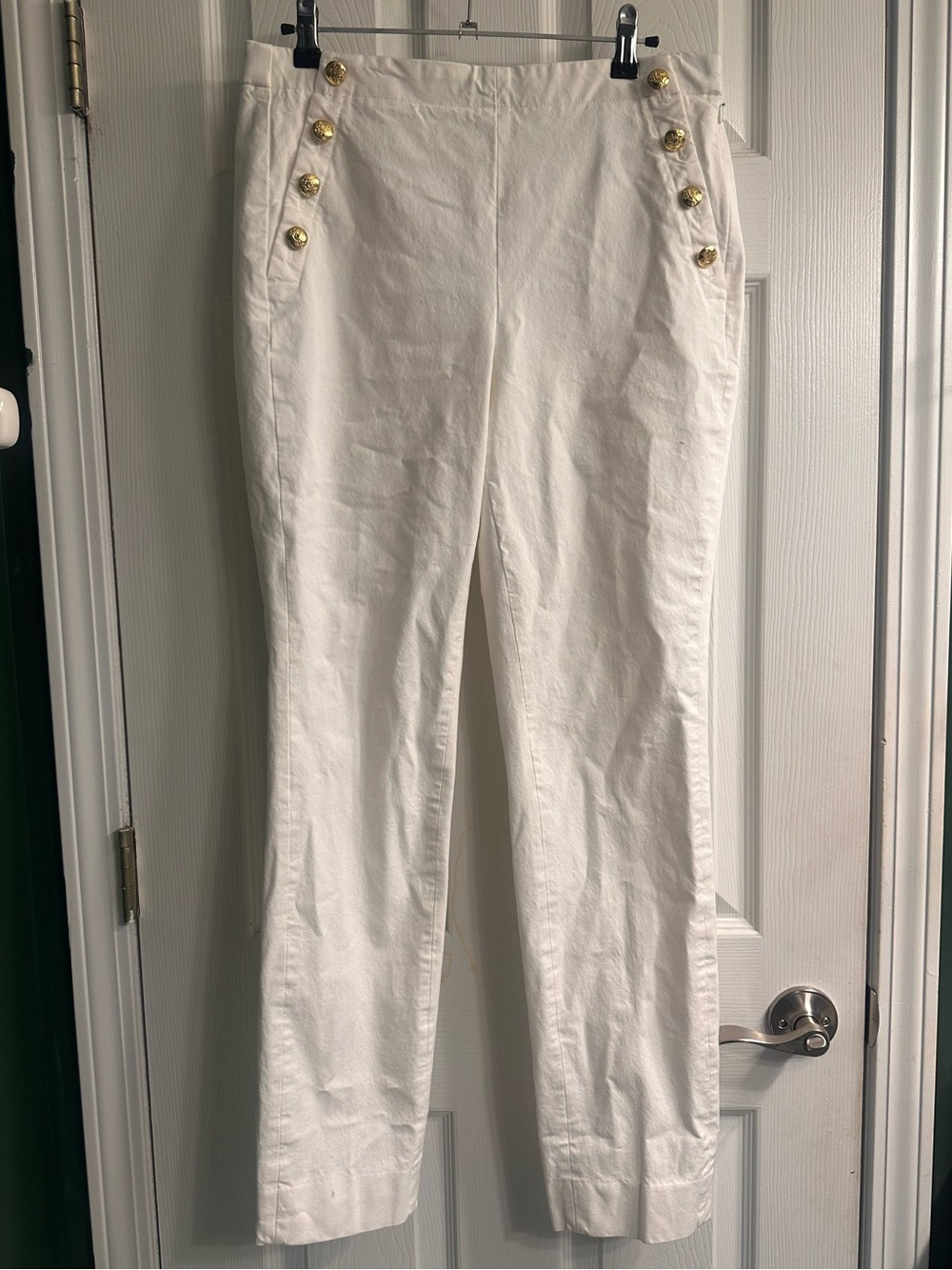 Banana Republic White High-Rise sailor style Pants